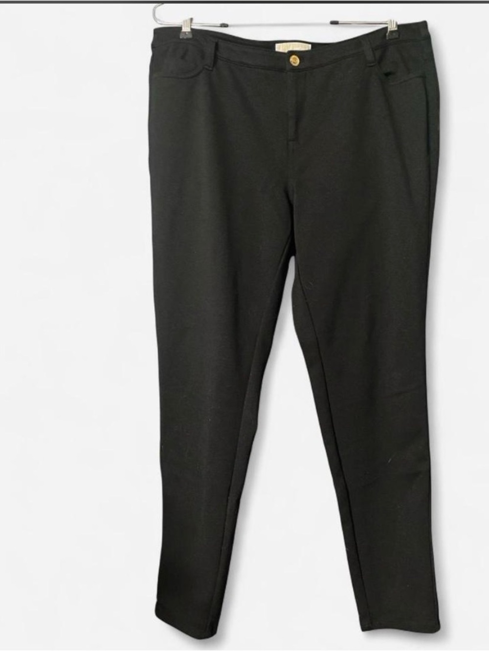 MICHAEL Michael Kors Black Kids Skinny Leggings with Faux Front Details